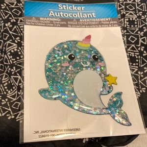 Sticker Aitocollant filled with glitter set of 2